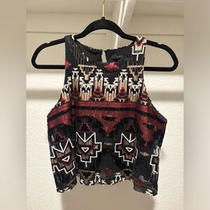 Sequin Crop Tank for Holidays